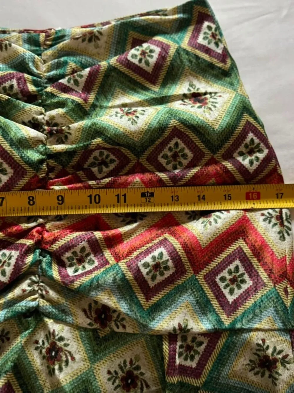 Autumn Adeigbo Soraya Woven Diamond Designer Skirt Size 0